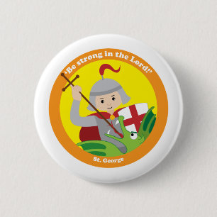 St. George 6 Cm Round Badge