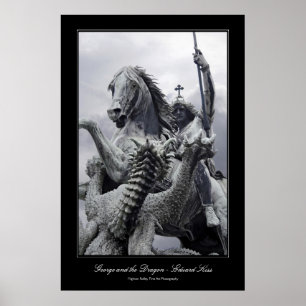St George and Dragon, gallery-style Poster