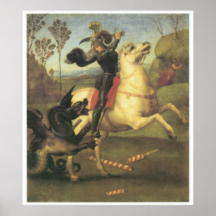 St. George and the Dragon, 1505 Raphael Poster