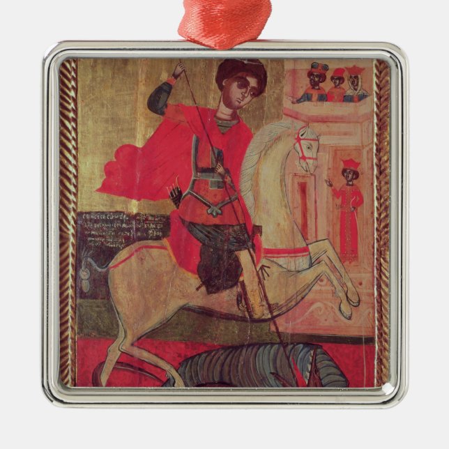 St. George and the Dragon, 1667 Metal Ornament (Front)