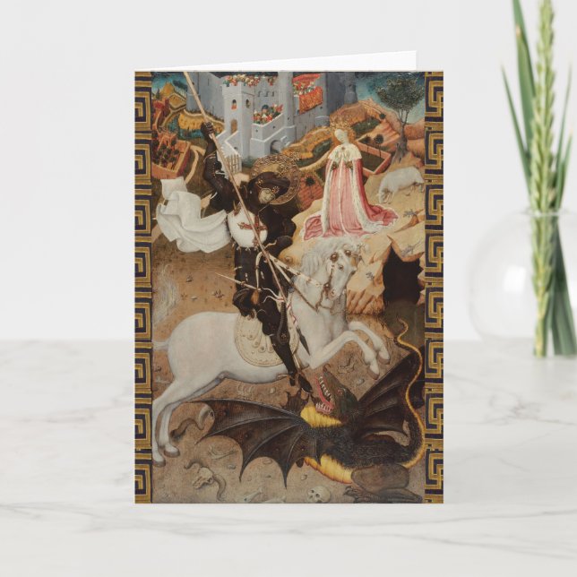 St. George and The Dragon by Bernat Martorell Card (Front)
