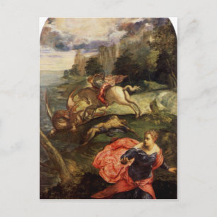 St. George and the Dragon by Tintoretto Postcard
