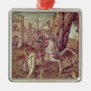 St. George and the Dragon Metal Tree Decoration