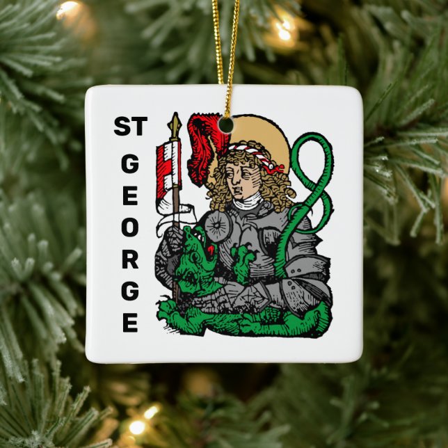St. George and the Dragon (Nuremberg) Ceramic Ornament (Tree)