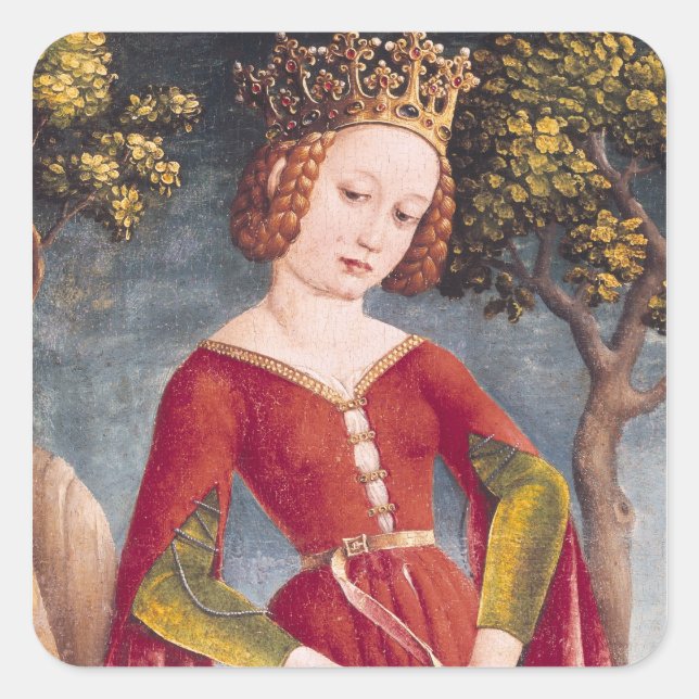 St. George and the Dragon Square Sticker (Front)