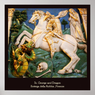St. George,Dragon and Princess Poster