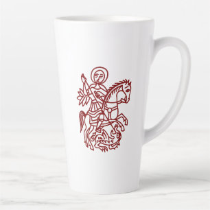 St George Dragon Jerusalem Cross Heritage Tattoo Latte Mug