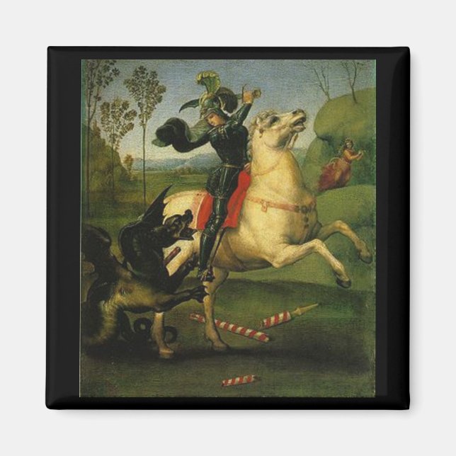 St. George Fighting the Dragon Magnet (Front)