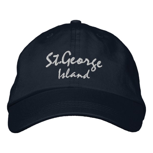 St. George Island Florida Embroidered Baseball Hat (Front)