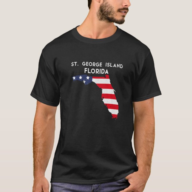 St. George Island Florida USA State America Travel T-Shirt (Front)