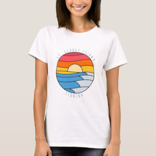 St. George Island Florida Vintage Beach Sunset T-Shirt