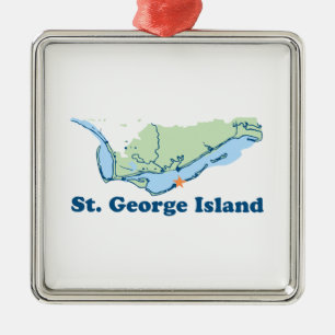 St George Island. Metal Tree Decoration