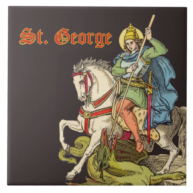 St. George on Horseback (BS 01) Ceramic Tile (Front)