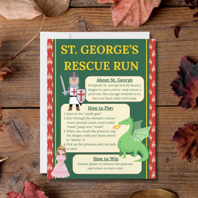 St. George Rescue Run Game Sign (Creator Uploaded)