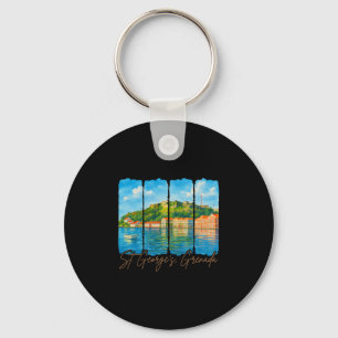 St. George’s Grenada Traveling Trip Brushstroke So Key Ring