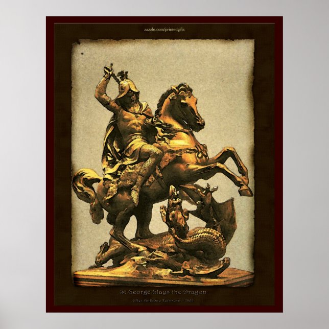 St George Slaying the Dragon Art Print (Front)