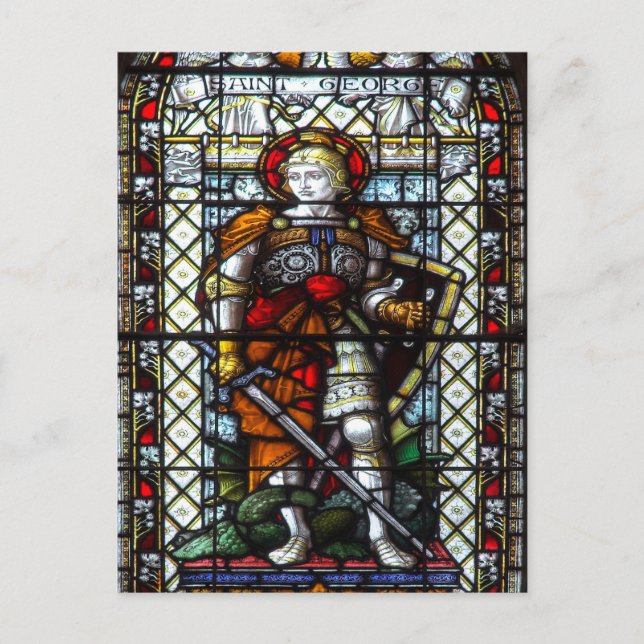 St George stained glass window Postcard (Front)