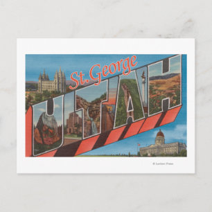St. George, Utah - Large Letter Scenes Postcard