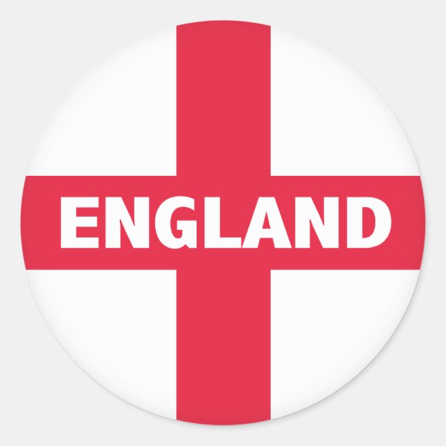 St George's Cross - England Flag Classic Round Sticker (Front)