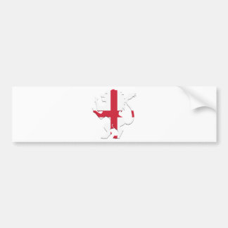 St George's Cross Lion Rampant Bumper Sticker