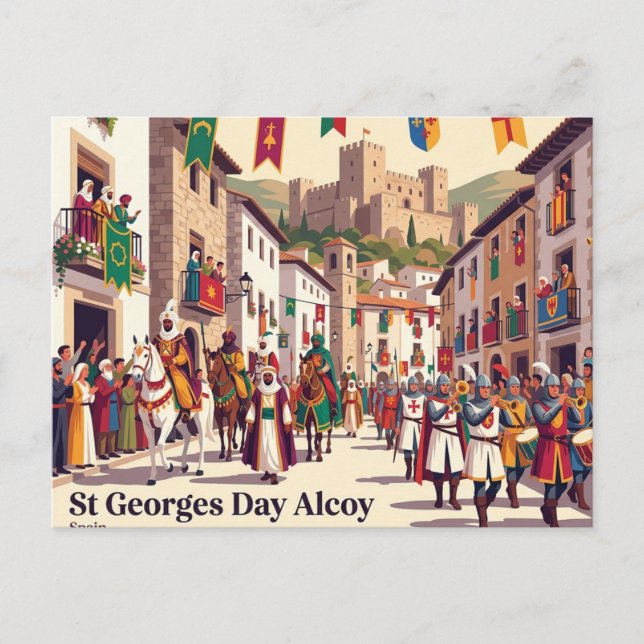 St Georges Day Alcoy Spain Postcard (Front)