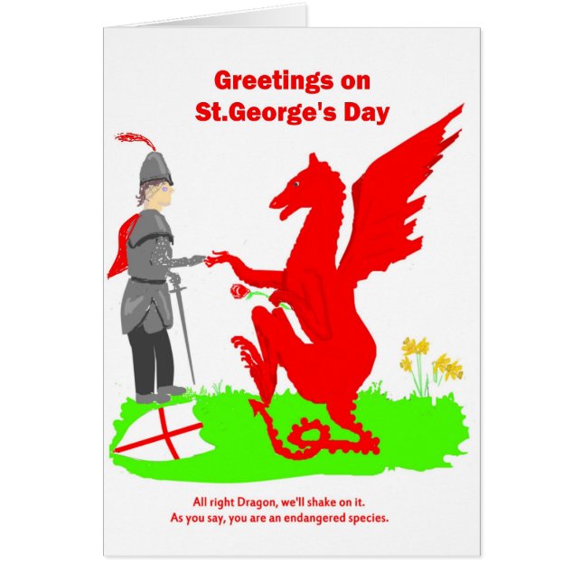 St.George's Day Card. (Front)