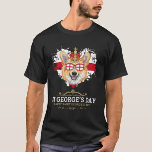 St Georges Day Outfit Idea Kids With Corgi & Engli T-Shirt