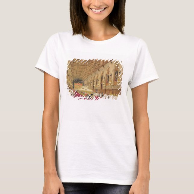 St George's Hall, Windsor Castle, 1838 (color lit T-Shirt (Front)