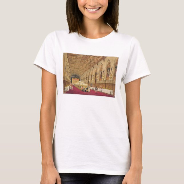 St George's Hall, Windsor Castle, 1838 (color lit T-Shirt (Front)