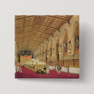 St George's Hall, Windsor Castle, 1838 (colour lit 15 Cm Square Badge