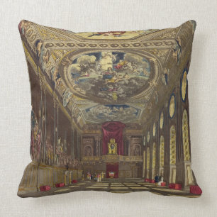 St. George's Hall, Windsor Castle, from 'Royal Res Cushion
