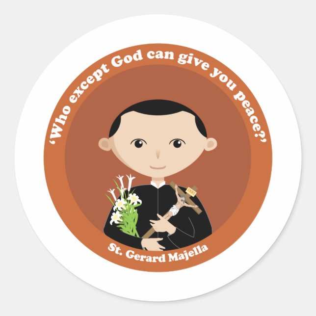 St. Gerard Majella Classic Round Sticker (Front)