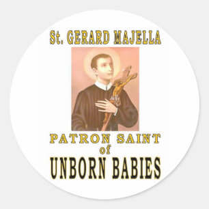 ST. GERARD MAJELLA CLASSIC ROUND STICKER