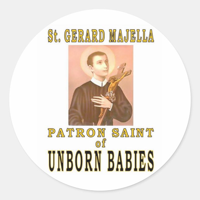 ST. GERARD MAJELLA CLASSIC ROUND STICKER (Front)