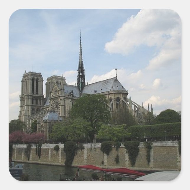 St. Germain des Pres Square Sticker (Front)