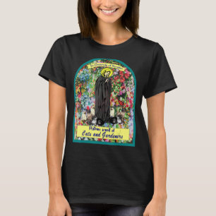 St Gertrude Patron Saint of Cats   Great Nivelles T-Shirt