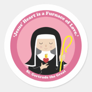 St. Gertrude the Great Classic Round Sticker