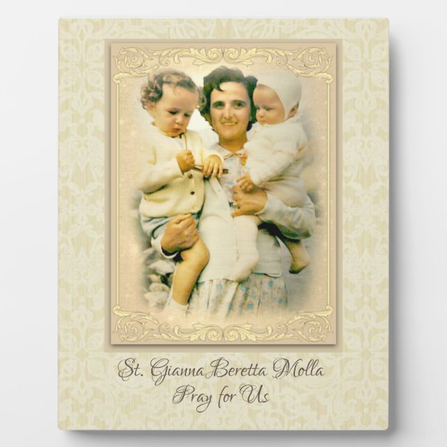 St. Gianna Beretta Molla Catholic Mother Plaque (Front)