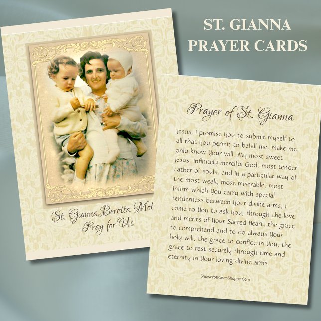 St. Gianna Beretta Molla Catholic Prayer Holy Card (Creator Uploaded)