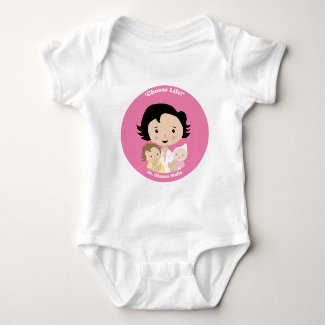 St. Gianna Molla Baby Bodysuit (Front)