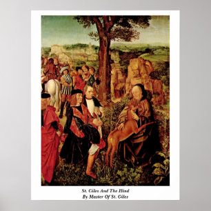 St. Giles And The Hind By Master Of St. Giles Poster