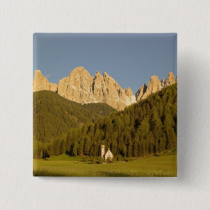 St Giovanni, Val di Funes, Dolomites, Italy 15 Cm Square Badge