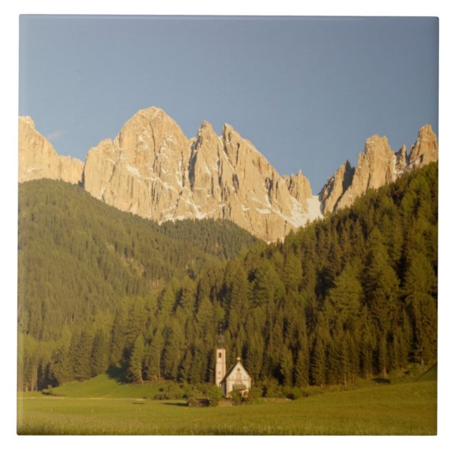 St Giovanni, Val di Funes, Dolomites, Italy Ceramic Tile (Front)