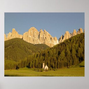 St Giovanni, Val di Funes, Dolomites, Italy Poster