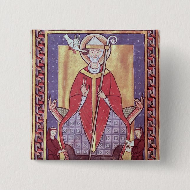 St. Gregory 15 Cm Square Badge (Front)