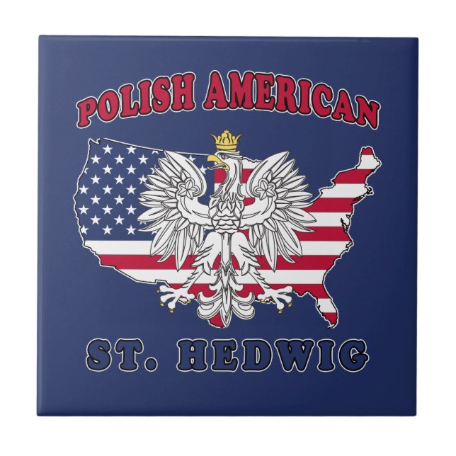 St. Hedwig Texas Polish American Ceramic Tile (Front)