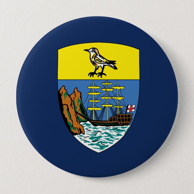 St. Helena 10 Cm Round Badge (Front)