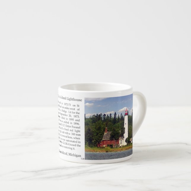 St. Helena Island Lighthouse espresso mug (Front Right)