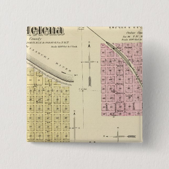 St. Helena, Nebraska 15 Cm Square Badge (Front)