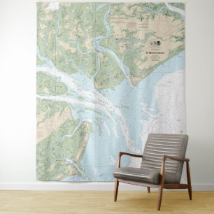 St Helena Sound Nautical Chart 11517 Tapestry